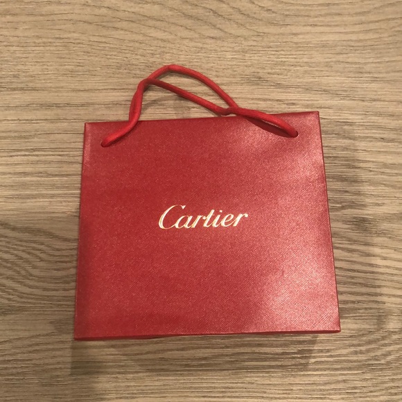Cartier Paper Shopping Gift Bag Small Red - Picture 1 of 5